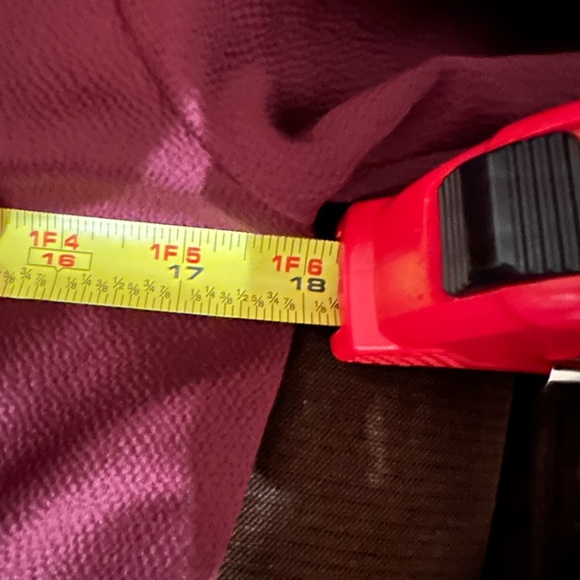 Ann Taylor Burgundy 3/4 Sleeves Front Bow Light Material No Tag Sz M. Zip OnSide - Picture 11 of 11